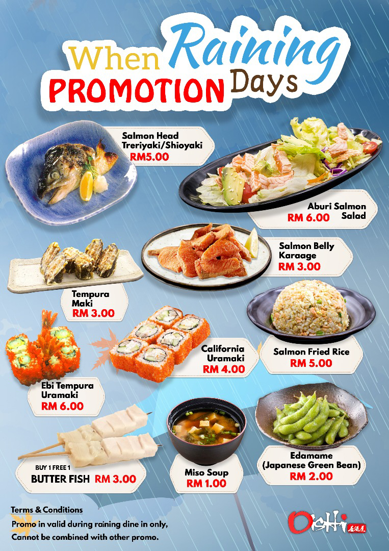 Crazy Promotion During Raining Day Oishi Japanese Restaurant Browse Cities